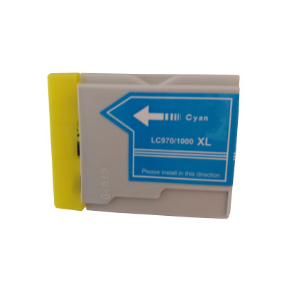 Brother LC-970 / LC-1000C azurová (cyan) kompatibilní cartridge