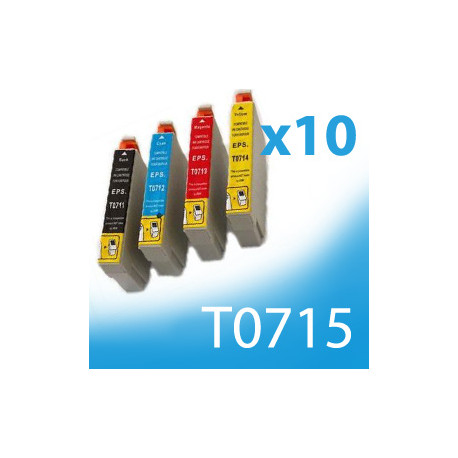 10 x kompatibilní náplně pro EPSON 4 x T0711, 2 x T0712, 2 x T0713, 2 x T0714