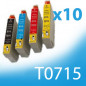 10 x kompatibilní náplně pro EPSON 4 x T0711, 2 x T0712, 2 x T0713, 2 x T0714