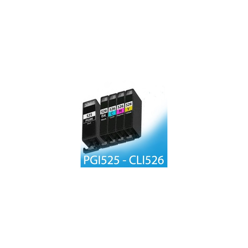Canon CLI-526 Bk, C,M,Y + PGI-525Bk multipack kompatibilní cartridge